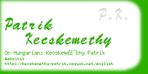 patrik kecskemethy business card